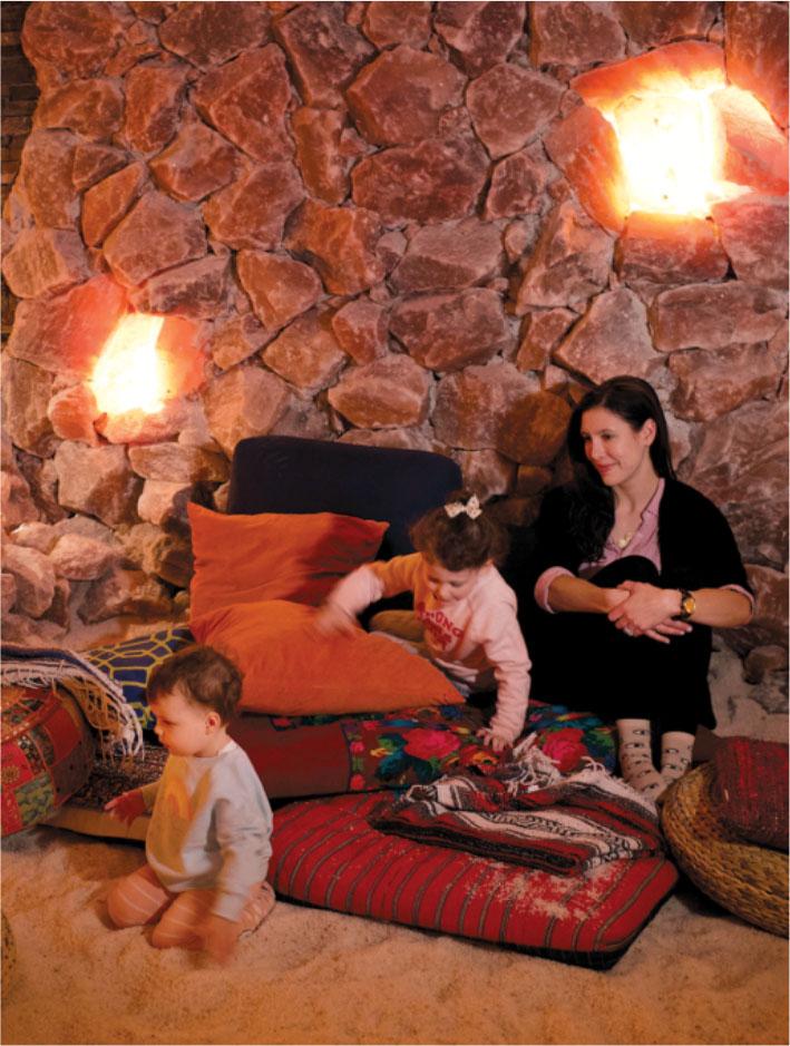 Family-friendly salt cave session